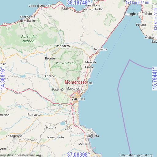 Monterosso on map