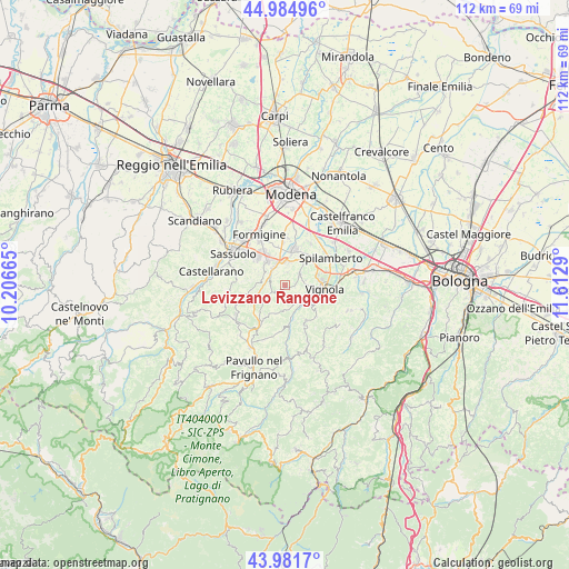 Levizzano Rangone on map