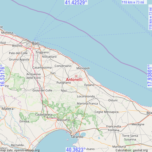 Antonelli on map