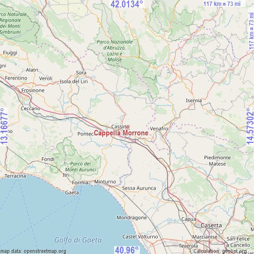 Cappella Morrone on map