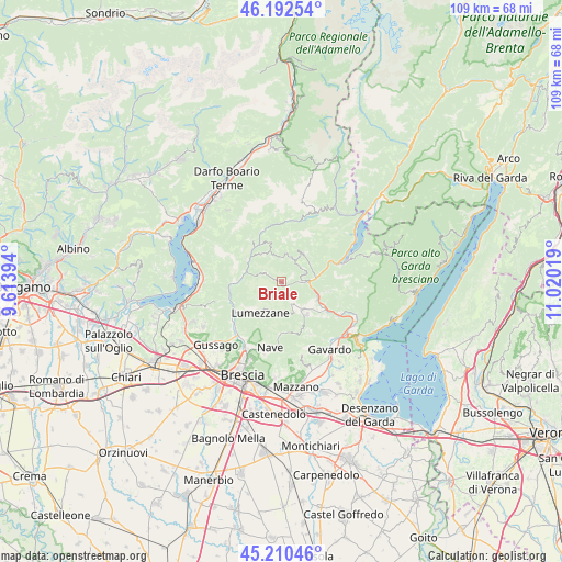 Briale on map