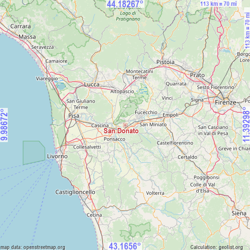 San Donato on map