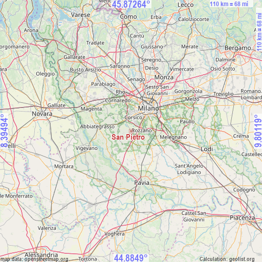 San Pietro on map