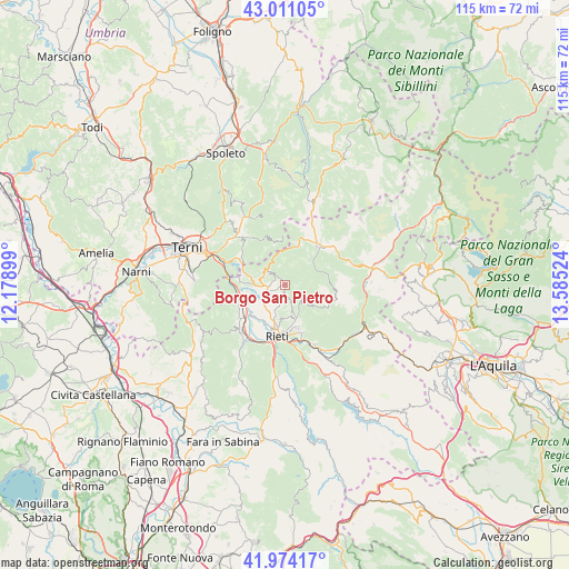 Borgo San Pietro on map