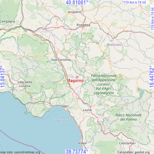 Magorno on map