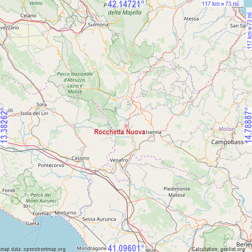 Rocchetta Nuova on map