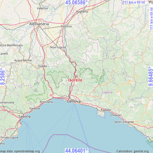 Isorelle on map