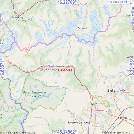 Lassolaz on map