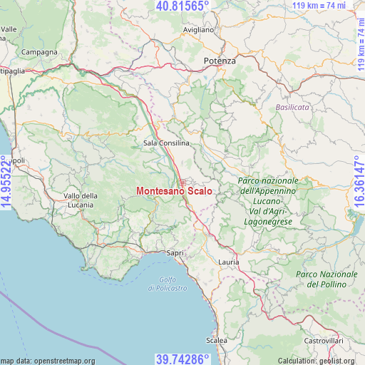 Montesano Scalo on map