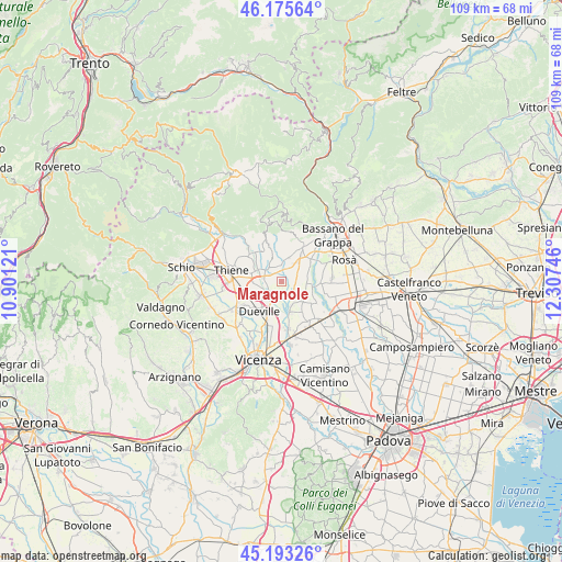 Maragnole on map