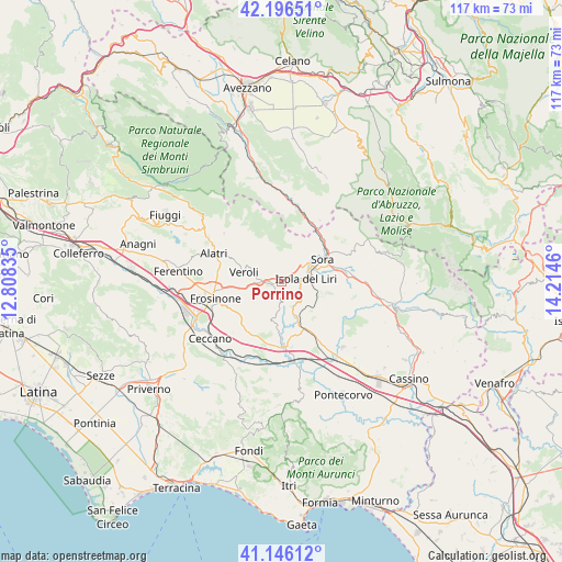 Porrino on map