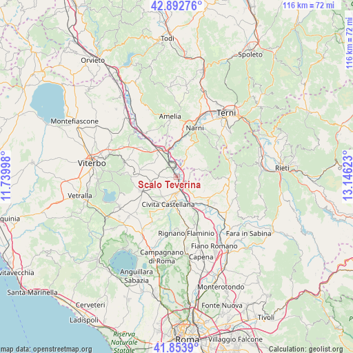 Scalo Teverina on map