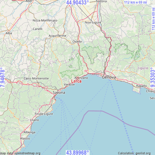 Lerca on map