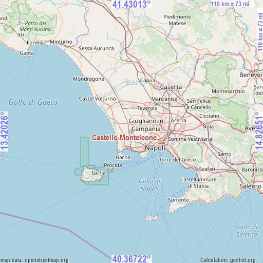 Castello Monteleone on map