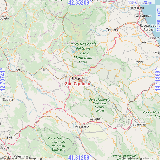 San Cipriano on map