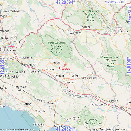 Pitocco on map