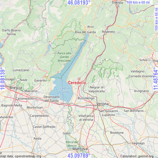 Ceredello on map