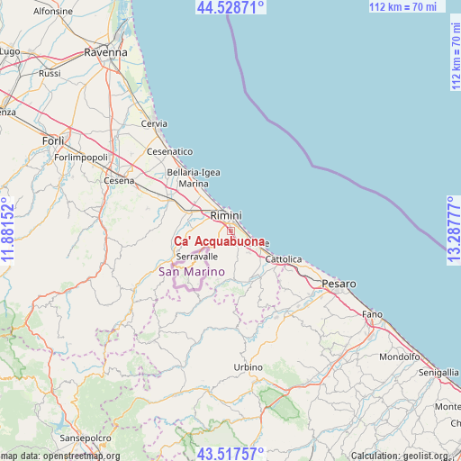 Ca' Acquabuona on map