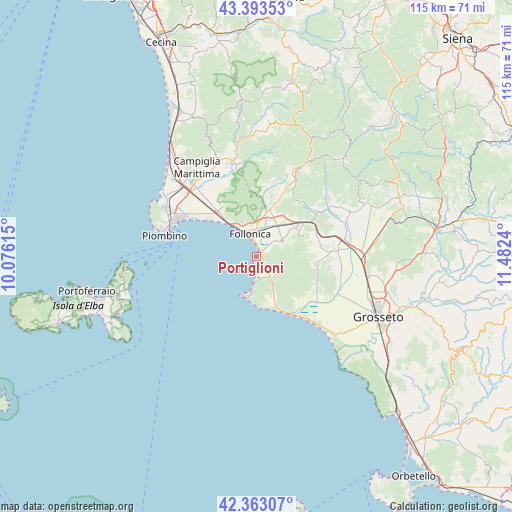 Portiglioni on map