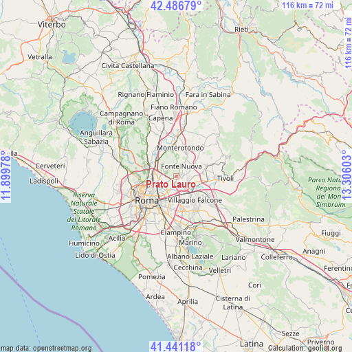 Prato Lauro on map