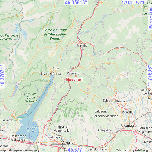 Moscheri on map