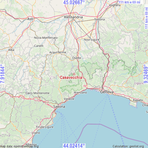 Casavecchia on map