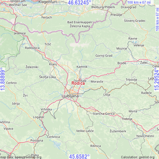 Rodica on map