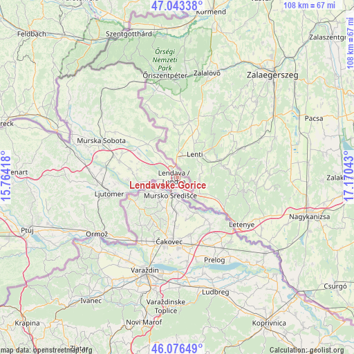 Lendavske Gorice on map