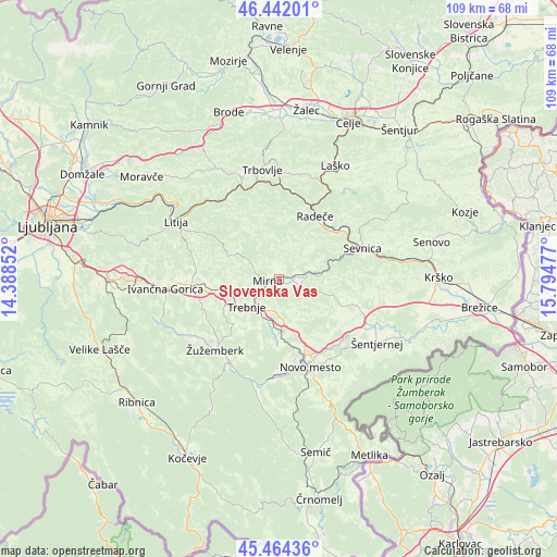 Slovenska Vas on map