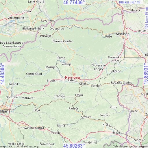 Pernovo on map