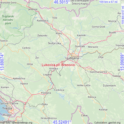 Lukovica pri Brezovici on map