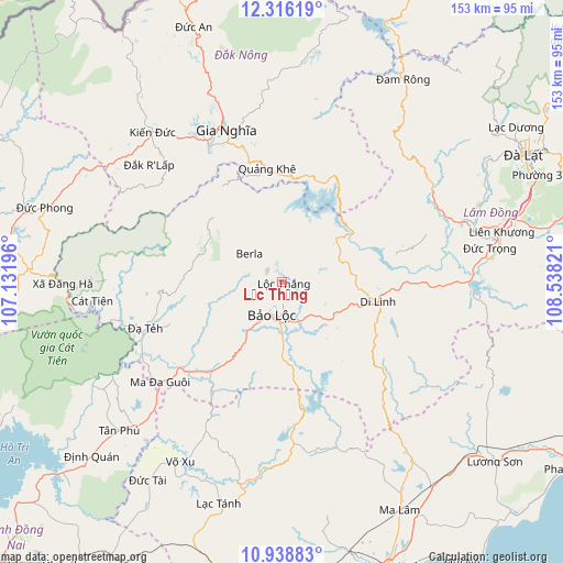 Lộc Thắng on map
