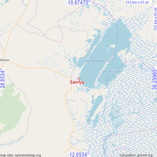 Samfya on map