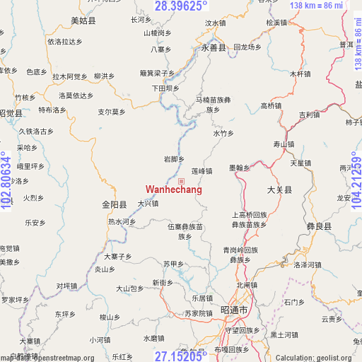 Wanhechang on map