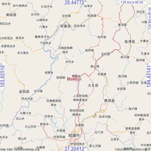 Moshiyi on map