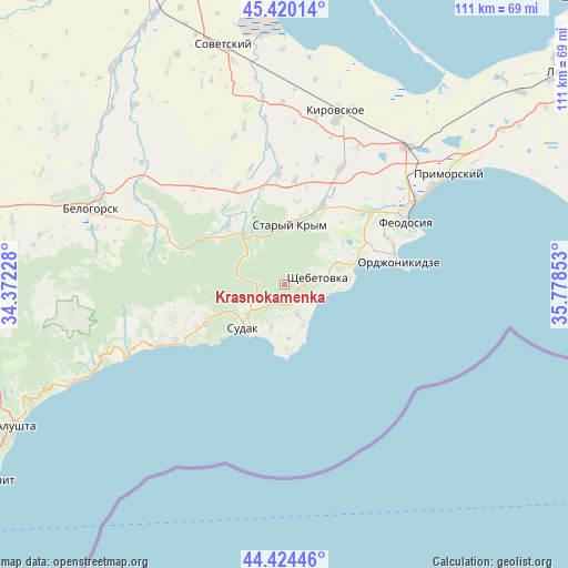 Krasnokamenka on map