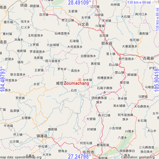 Zoumachang on map