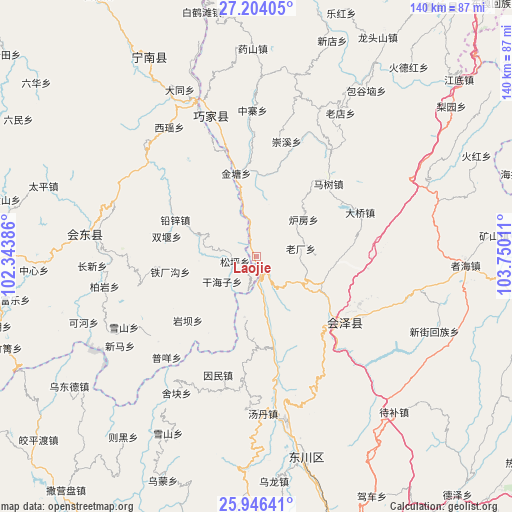 Laojie on map