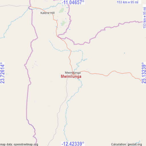 Mwinilunga on map