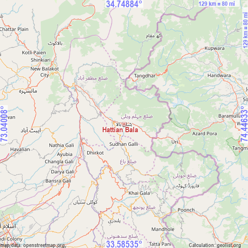 Hattian Bala on map