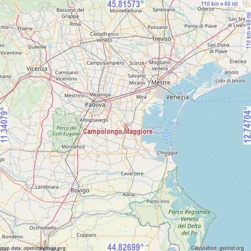 Campolongo Maggiore on map