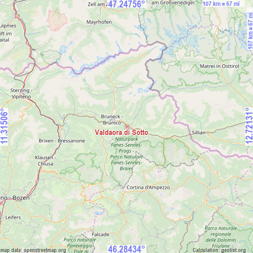 Valdaora di Sotto on map