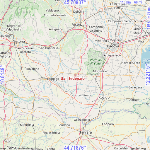 San Fidenzio on map