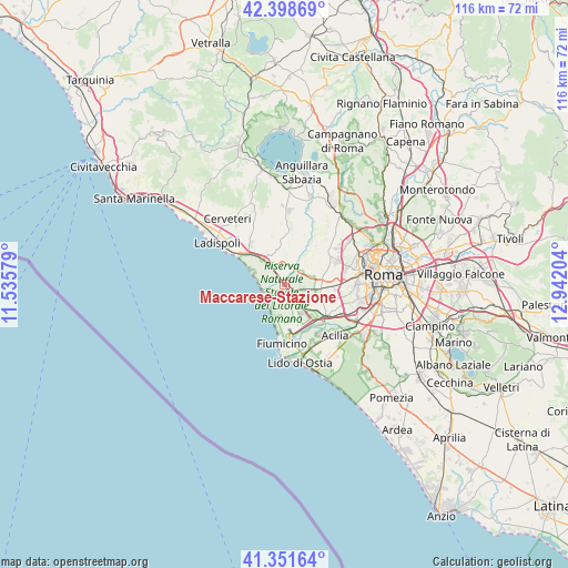 Maccarese-Stazione on map