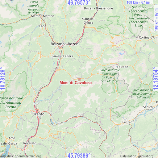 Masi di Cavalese on map