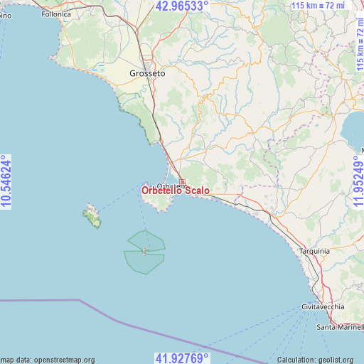 Orbetello Scalo on map