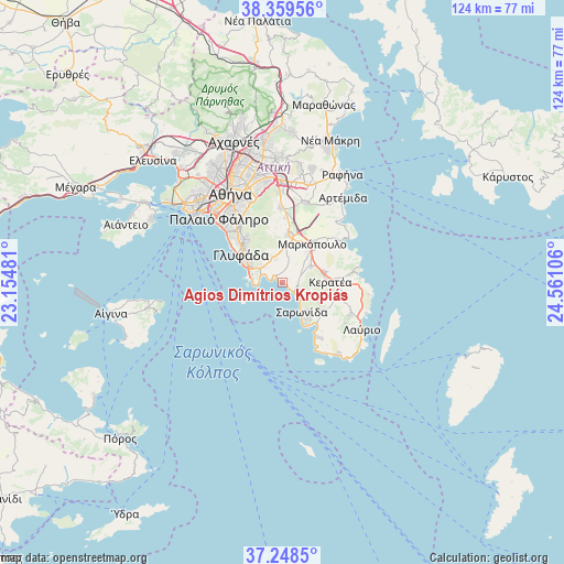 Agios Dimítrios Kropiás on map
