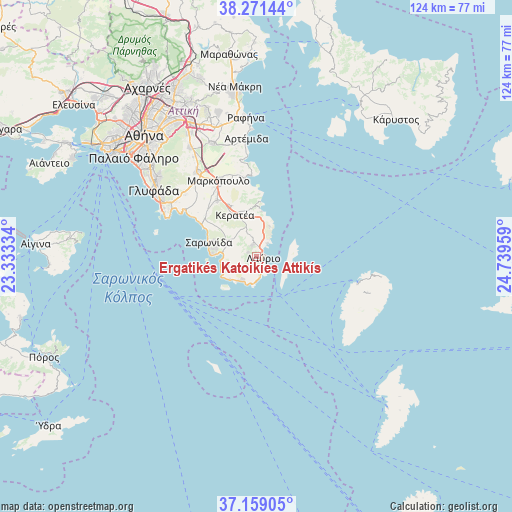 Ergatikés Katoikíes Attikís on map