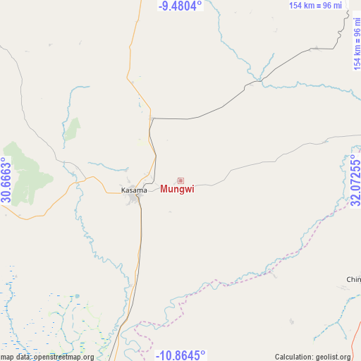 Mungwi on map