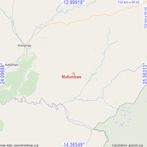 Mufumbwe on map